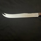 Vintage Vernco 13 3/4" Slicing Carving Knife Wood Handle 9" Blade Prongs — photo 2