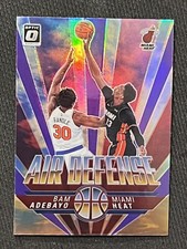 BAM ADEBAYO 2021-22 Panini Donruss Optic AIR DEFENSE PRIZM PURPLE HOLO HEAT # 4