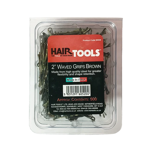 HAIR TOOLS - Waved Grips (Kirby) - 2" - Brown (500)