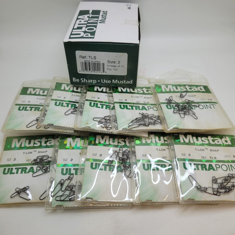 Mousqueton Mustad LongLine Snap – Lot De 100 – Taille 6/0 – Pêche En Mer