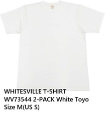 WHITESVILLE T-SHIRT WV73544 2-PACK White Toyo Size M US S Made in Japan
