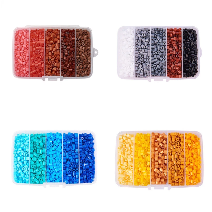 1 scatola 5 mm Melty Tube fai da te PE fusibile fai da te Hama Perler perline bambini artigianato fatto a mano