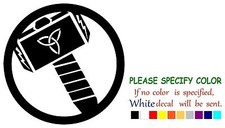 Thor Hammer Viking Norse Graphic Die Cut decal sticker Car Truck Boat 6"