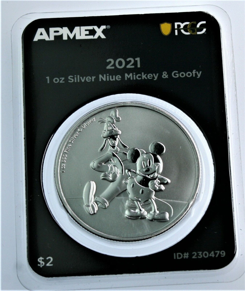 2021 Disney Goofy & Mickey 1 oz .999 silver coin First Strike PCGS 2021 Disney Goofy & Mickey 1 oz .999 silver coin First Strike PCGS
