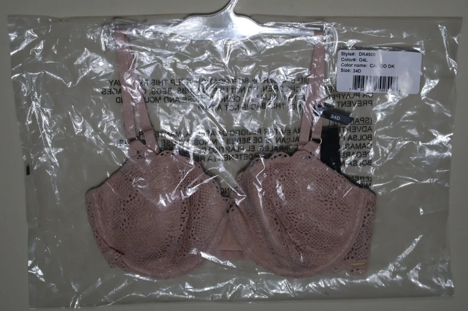 DKNY DK4500 Superior Lace Balconette Women's Bra Beige 34D NWT - Image 3 of 4