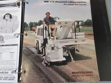 Ingersoll-Rand MW-175 Pavement Milling Machine Literature