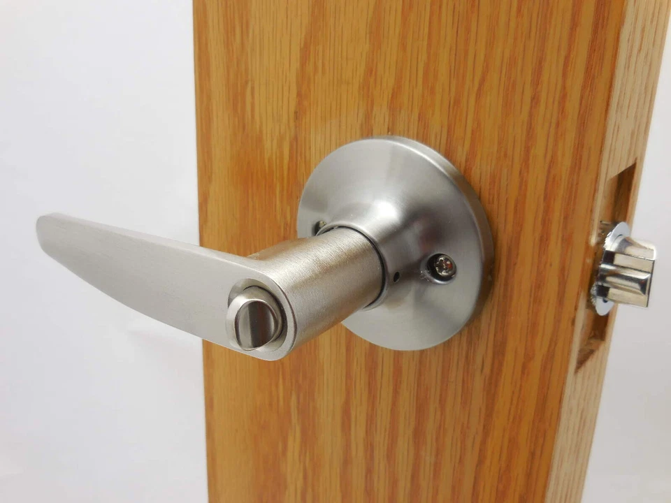 Palanca recta de entrada con llave Honeywell níquel satinado 8104301 #8fa Foto 2 de 4