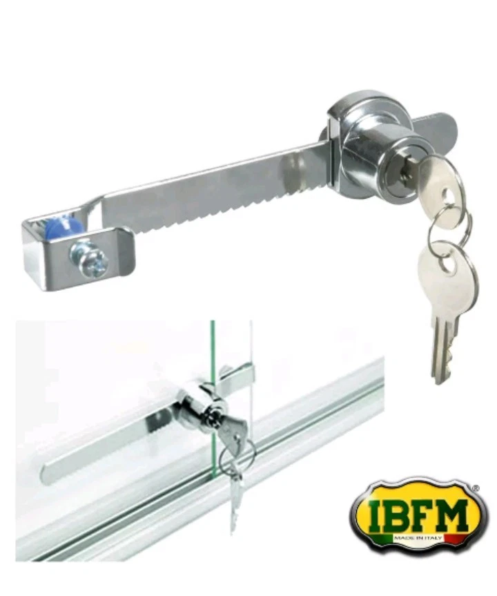 Serratura A Cremagliera Per Vetrina Scorrevole IBFM-Made In Italy