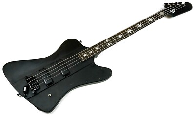 2009 Epiphone Nikki Sixx Blackbird Matte Black Electric Bass w/ HSC -E