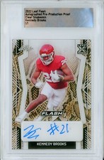2022 Leaf Flash Pre-Production Proof KENNEDY BROOKS Clear Snakeskin AUTO RC 1/1