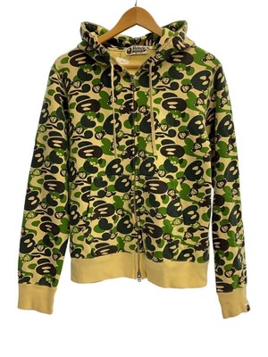 NO WHERE Zip Hoodie M Cotton Cream Camouflage BABY MILO CAMO Used 