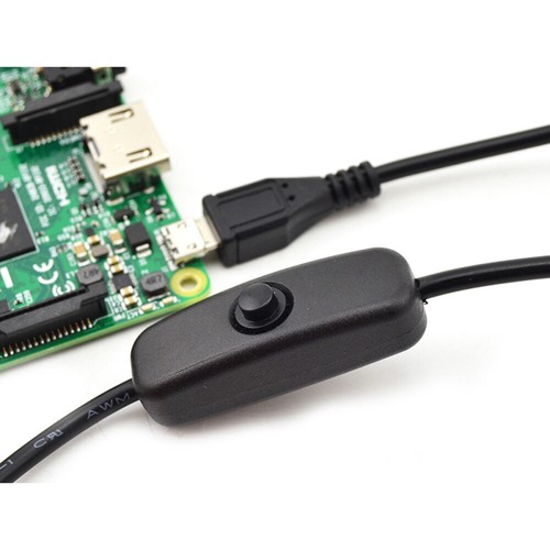 100cm Micro USB Extension Cable with Click Button Power On Off for - 第 2/6 張圖片