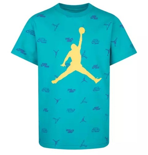 NIKE AIR JORDAN JUMPMAN Graphic T-Shirt Blue Boy's Size L (12-14) NWT