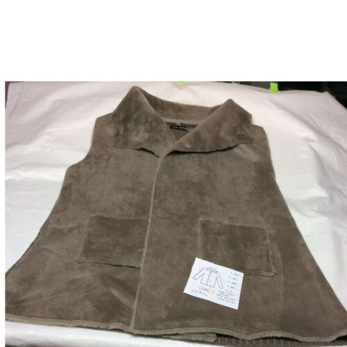 Love Token Faux Fur Vest Sleeveless Collared Brown Plush Winter Layering