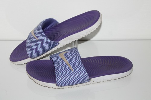 Nike Kawa Slide Sandals, Purple/Gold 
