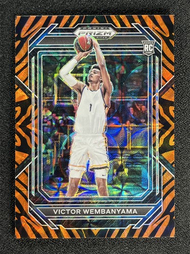 2023 Panini Prizm Draft Picks Victor Wembanyama #2 RC Tiger Stripe Choice SSP