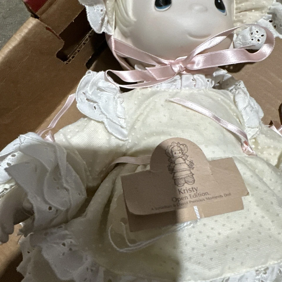 Vintage Precious Moments Kristy Doll 1984 Jonathan & David Porcelain w/ Box - Image 2 of 4