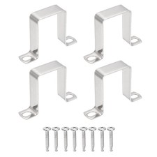 4Pcs 40x60mm U Shape Square Tube Clamp with Phillips Head Self Drilling Screws