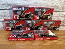 Lot Of 7 Maxell UR-90 Type 1 Normal Bias Blank Audio Cassette Tapes New Sealed
