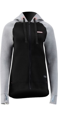 Prolimit Womens 1.5mm Wetsuit Zipped SUP Hoody - Light Grey / Black