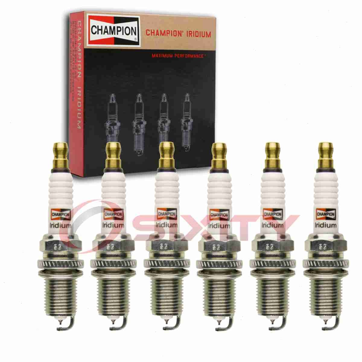 6 pc Champion Iridium Spark Plugs for 1992-1995 Mazda 929 3.0L V6 Ignition ac