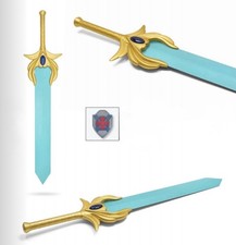 Masters Of The Universe She-Ra s Sword Of Protection metal 39.5 With Wood Plaque