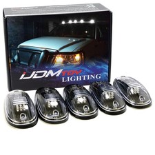5pc Clear Lens 16-smd White Led Cab Roof Marker Running Lights For Truck Suv 4x4