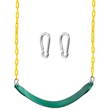 TURFEE Heavy Duty Swing Seat Green Color with 66 Chain, Set