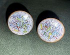 Mid Century Confetti Enameled Copper Cuff Links — photo 1