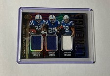 edgerrin james, marlon mack, jonathon taylor linage  2020 panini