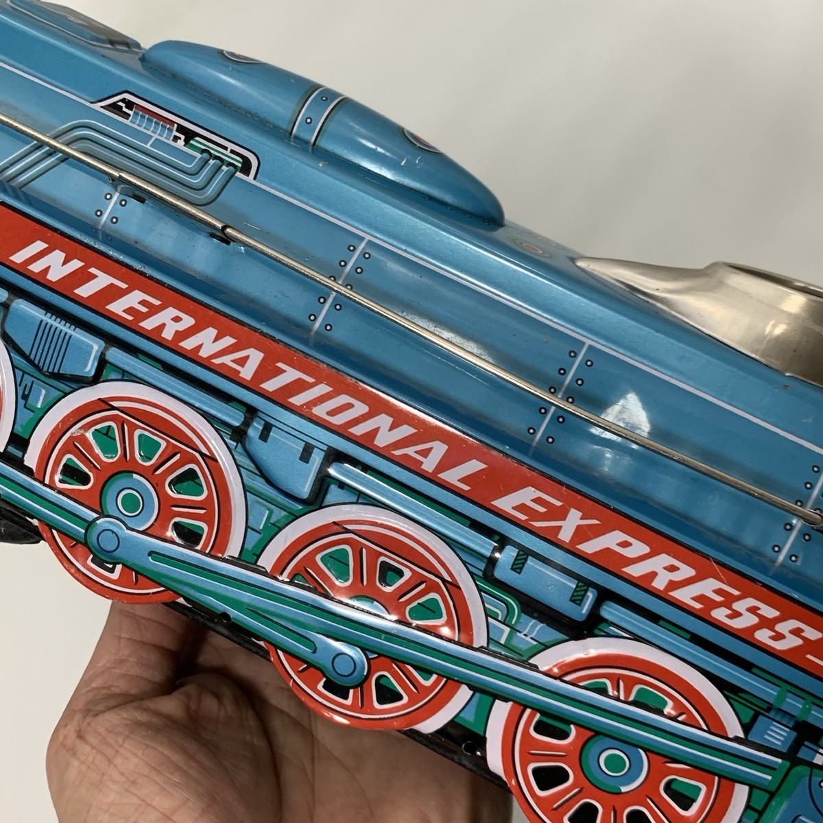 VINTAGE TRAIN LOCOMOTIVE MF 804 FRICTION OLD 515 CHINA TOY WORKS
