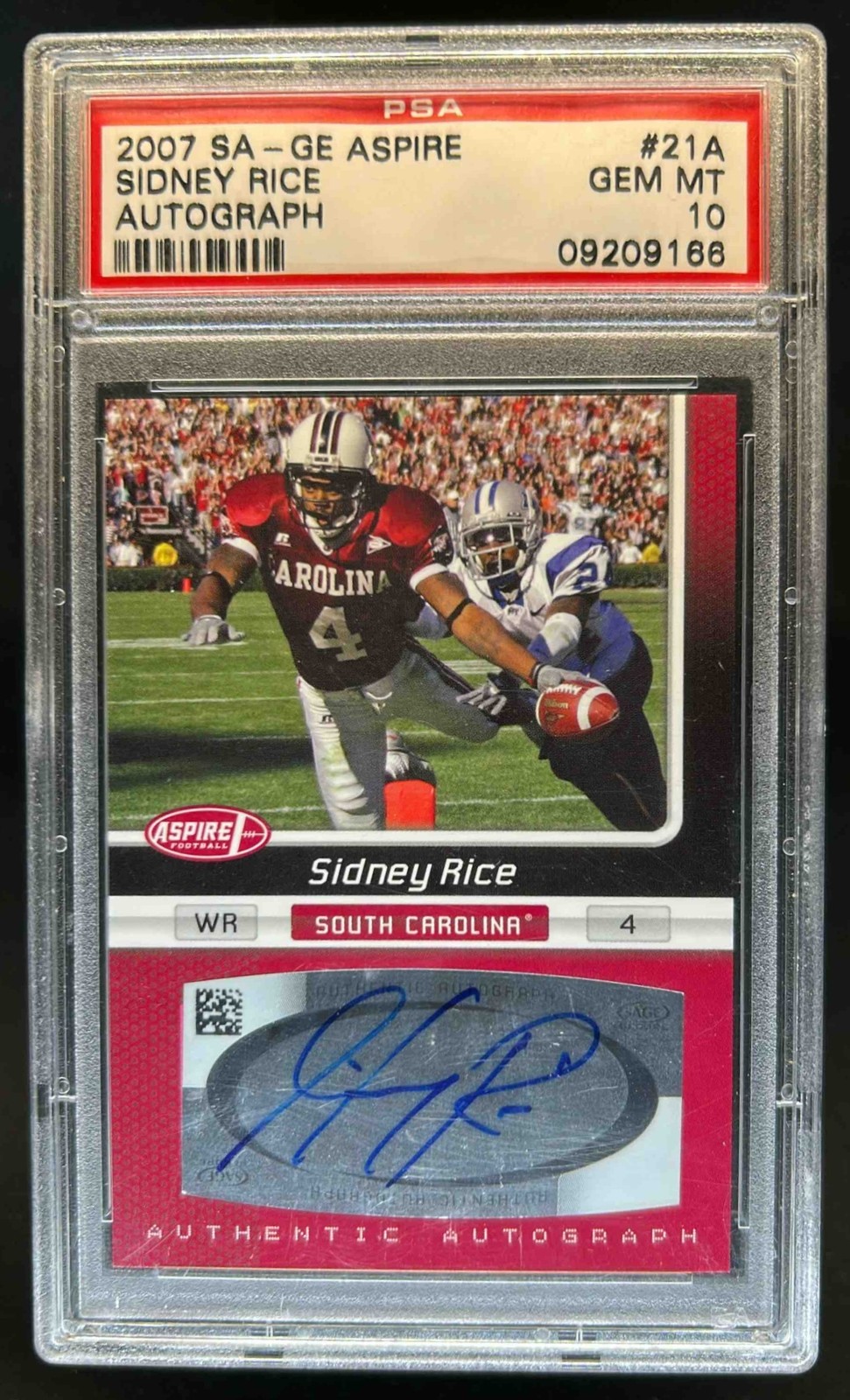 Sidney Rice SA-GE Aspire #21A Autograph