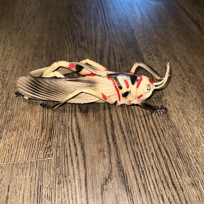 Plastic Grasshopper Rubber Animal Bug Insect Toy Red Black White