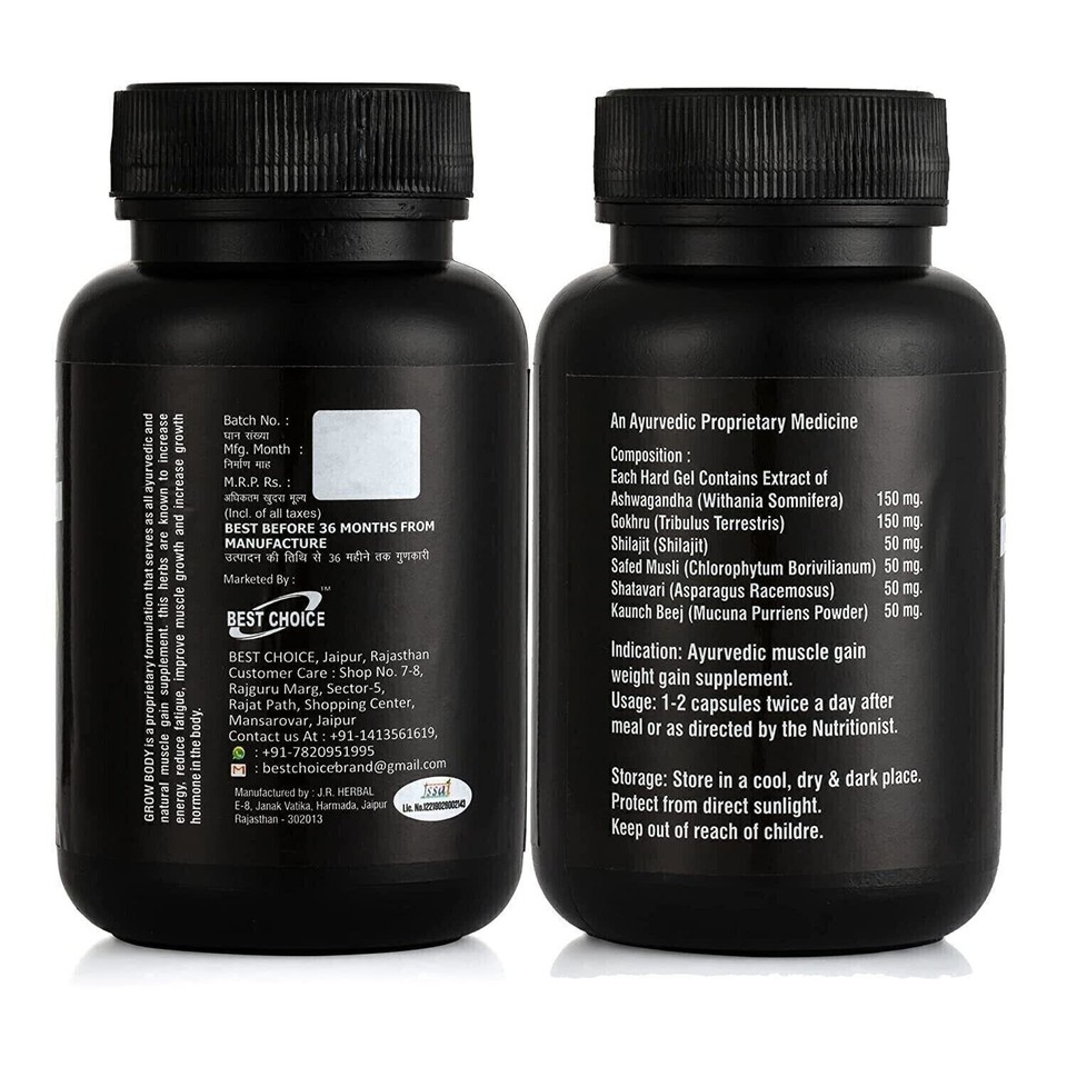 BODY GROW Fast Weight Gain Pills Muscle Gainer WEGHT GAIN 60