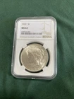 1922 P PEACE 90% SILVER ONE $1 DOLLAR NGC MS 62