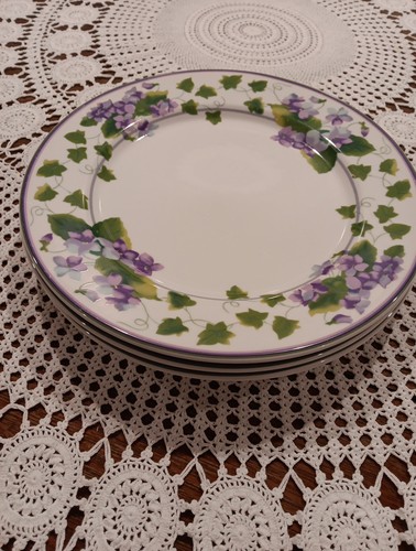 Waverly Sweet Violets Dinner Plate Set of 4 Garden Room Heirloom Collection 11"