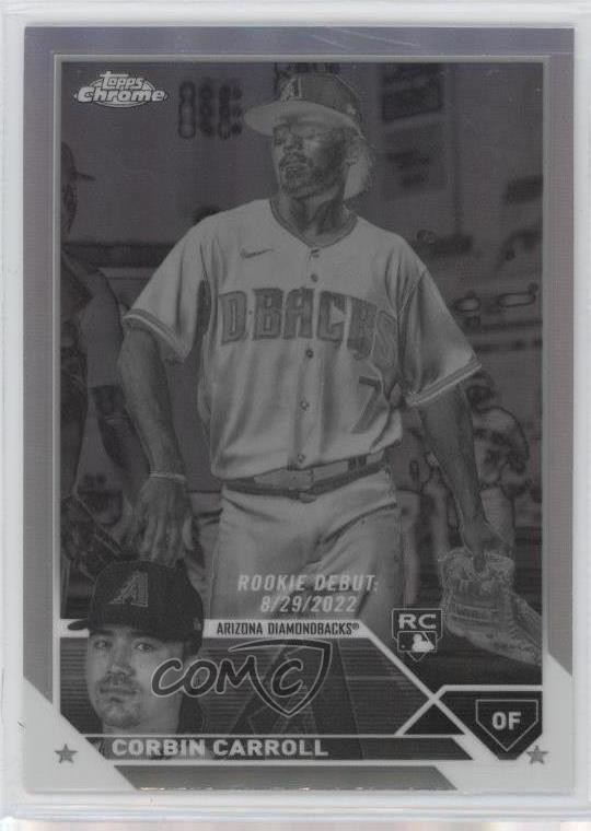 2023 Topps Chrome Update Debut Negative Refractor Corbin Carroll Rookie RC 0wl1