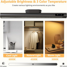 Rechargeable Magnetic LED Light Bar with Remote, under Cabinet Lighting Wirel...