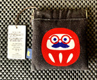 INO-KICHI CANVAS PIGGY BANK COIN CHANGE PURSE KYOTO, JAPAN 4" X 4 1/4" — photo 2
