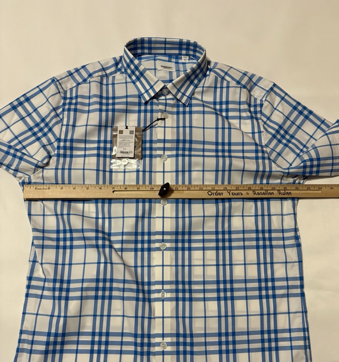 BURBERRY Shirt XL New With Tags Sky Blue IP Check | eBay