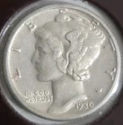 1930 P Mercury Dime 10c, 90% Silver VF-XF, Taken From Storage, Needs A New Home