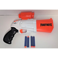 Nerf Gun Fortnite SR Blaster 4 Dart Hammer Action Pistol W/ Scope