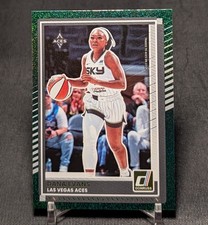 Dana Evans Green Shimmer Holo Foil 2025 Donruss WNBA Card #37 Las Vegas Aces
