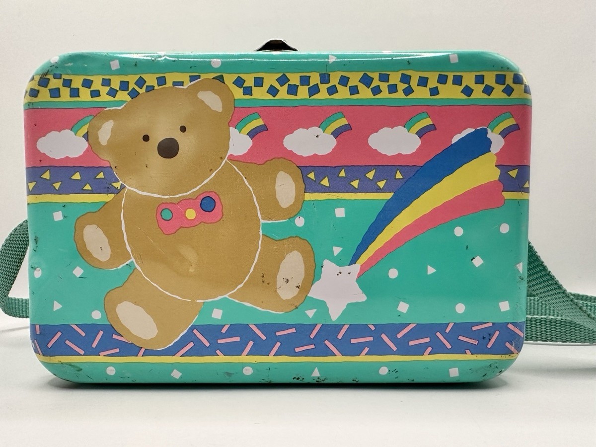 Vintage Sanrio Tin Case Bear Rainbow Japan 1985 1987 Lunch Box | eBay