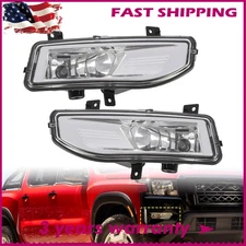For 2022-2025 Nissan Frontier S/SV Front Clear Bumper Lamps w/bulbs Fog Lights