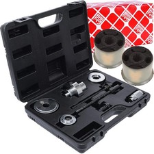 2x FEBI BILSTEIN QUERLENKER LAGER-BUCHSE + PRESS WERKZEUG passend für VW POLO 9N