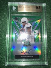 2020 Leaf Valiant Reggie Corbin Green RC Autograph Rookie 43/75 BGS 9.5