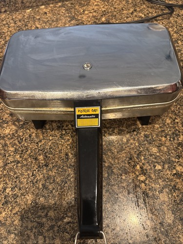 Vintage Pizzelle Chef Vitantonio 300 Stainless Iron Cookie Maker 800 Watts Clean