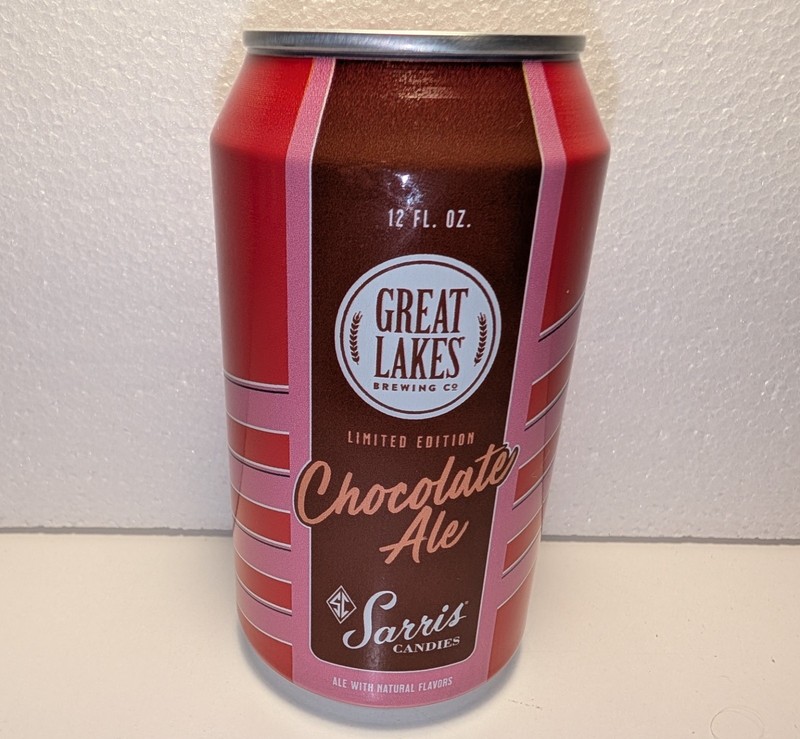Chocolate Ale 12 oz. beer can - Sarris Candies / Great Lakes Brewing Co. - EMPTY