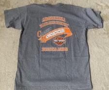 VTG Grey Classic Harley Davidson, 2006 T-Shirt Buenos Aires Argentina Medium